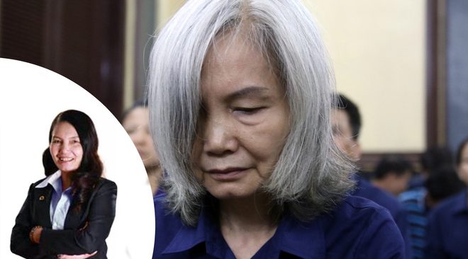 Bà Nguyễn Thị Kim Xuyến trước (ảnh nhỏ) và sau khi bị bắt.