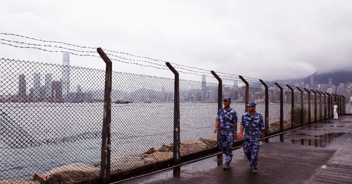 Căn cứ hải quân Stonecutters Hồng Kông. (Ảnh: AFP)