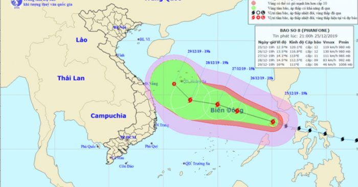 Bắc Bộ và Trung Bộ rét đậm, bão Phanfone đang vào biển đông-2