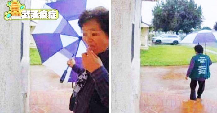 Một bác gái người Hoa ở California xuất hiện trước cổng nhà hàng xóm vào một ngày mưa và bôi nước bọt của mình lên tay nắm cửa của nhà hàng xóm mà không rõ động cơ là gì.