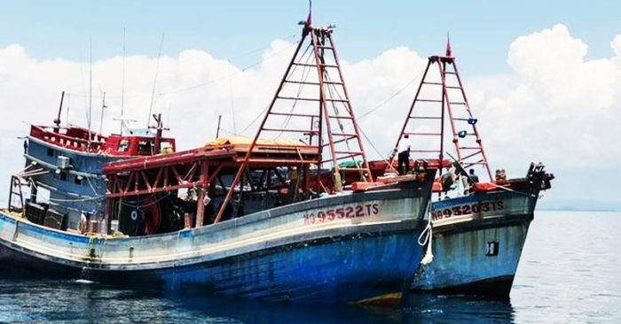Hai tàu cá Việt Nam bị phía Malaysia bắt giữ ở Kelantan.